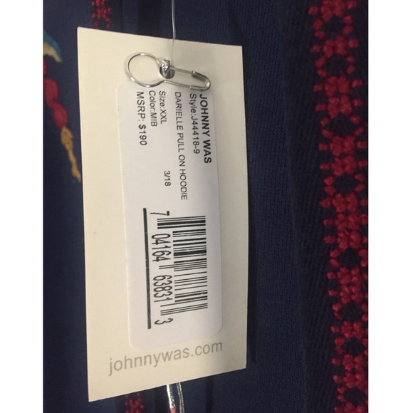 Sold Johnny Was Darielle Embroidered Hoodie - Picture 5 of 6